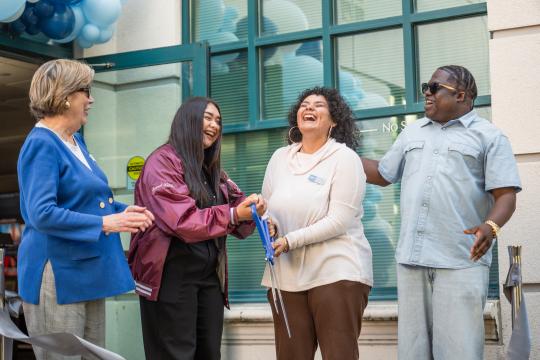 The HUB ribbon cutting ceremony